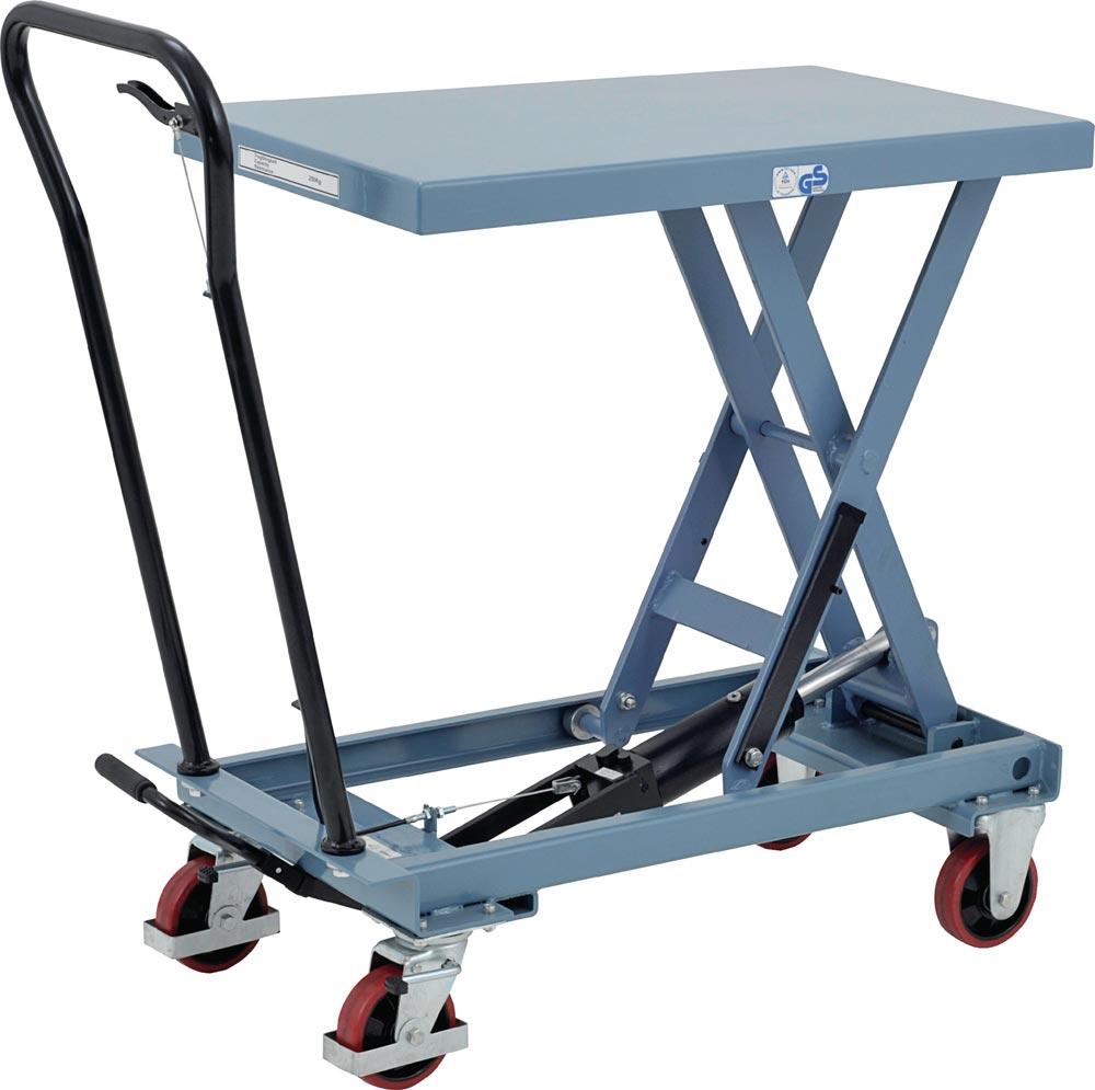Scherenhubtischwagen Tragfähigkeit 500 kg Hubbereich 435-1000 mm fusshydraulisch