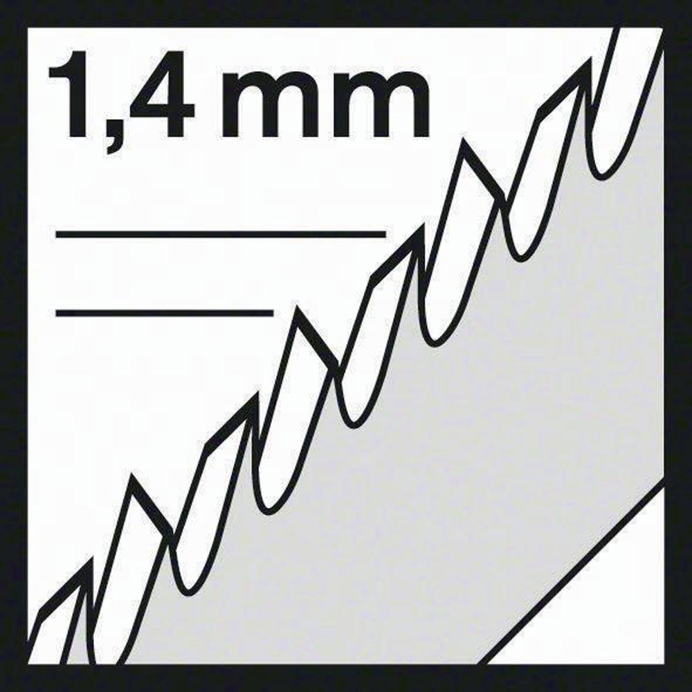 Stichsägeblatt T 101 AO Gesamtlänge 83 mm Zahnteilung 1,4 mm HCS 5 Stück / Karte