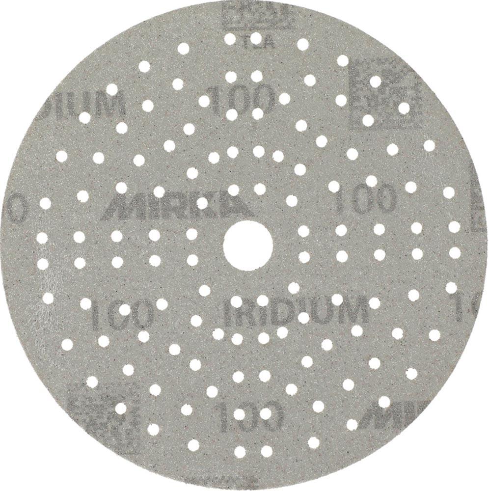 Haftschleifscheibe IRIDIUM Grip 121L 150 mm Körnung 100 für Holz / Metall / Lack / Kunststoff Keramik/Korund Lochanzahl 121