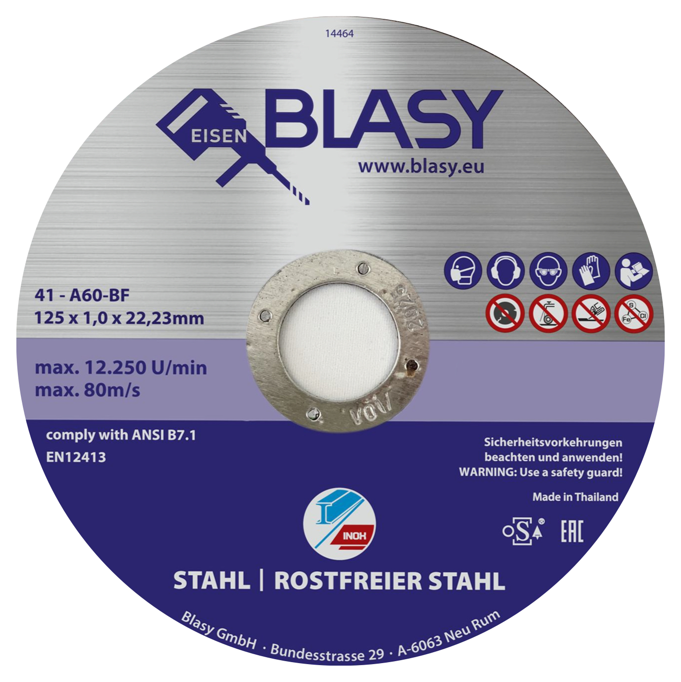 BLASY Trennscheibe 125x1x22,23 BASIC* A60R-BFB