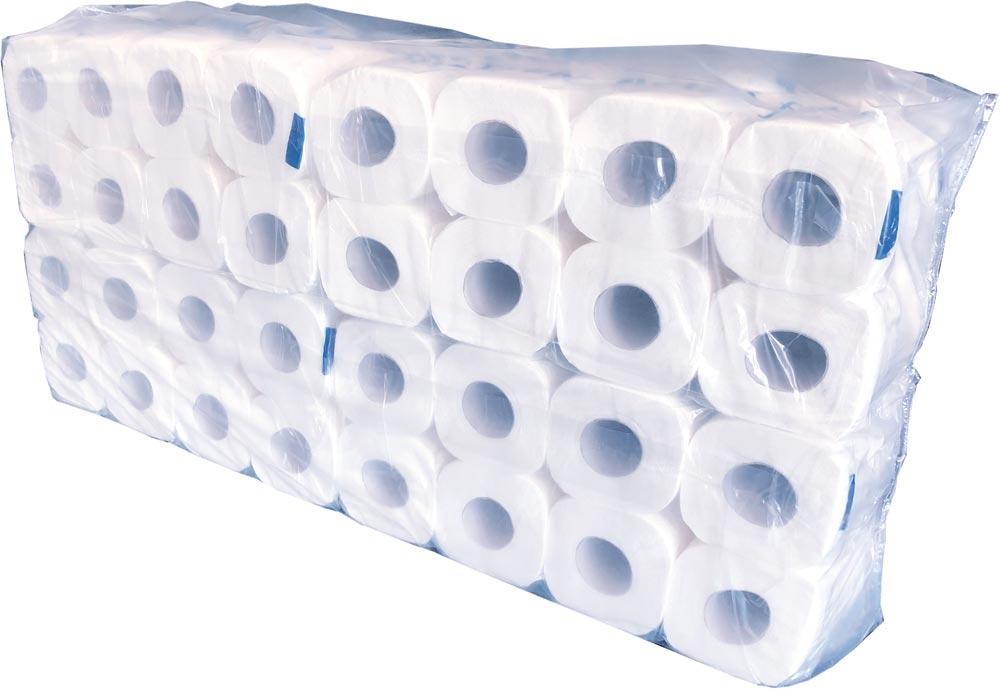 Toilettenpapier, 3-lagig, 100 Zellstoff hochweiß, Rolle 250 Blatt, VE 64 Rollen
