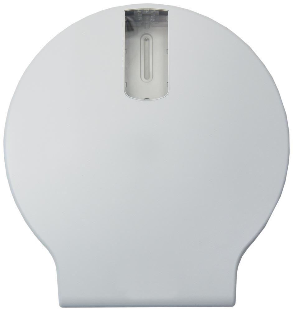 Toilettenpapier-Spender für Großrollen, ABS-Kunststoffgehäuse, BxTxH 313x135x313 mm, weiß mit Sichtfenster
