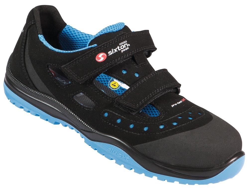 Sicherheits-Sandale Meneito S1 ESD, Farbe schwarz/blau, Gr. 39