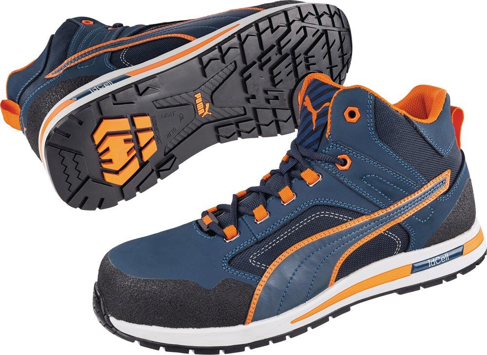 Sicherheitsstiefel Crosstwist MID Größe 45 W. 11 blau/orange S3S FO HRO SR 20345:2022 Leder