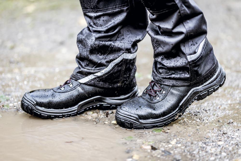 Sicherheitsstiefel hoch POWER STEP MID+ Gr. 36 schwarz S3 HI HRO SRC Weite 11 Vollleder widerstandsfähige PU / Nitril-Laufsohle