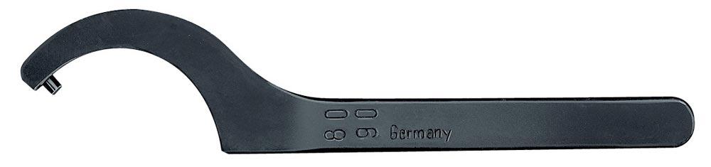 Hakenschlüssel mit Zapfen DIN 1810 B für Muttern-Außen-Ø 58 - 62 mm Zapfen-Ø 5,0 mm