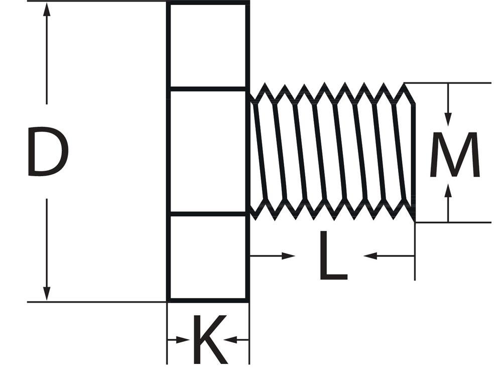 Fräseranzugsschraube M8 für Spann-Ø 16 mm