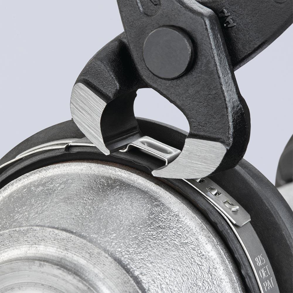 Ohrklemmenzange Gesamtlänge 220 mm Kopf schwarz atramentiert Kunststoff-Überzug Ohrklemmenzange Gesamtlänge 220 mm Kopf schwarz atramentiert Kunststoff-Überzug