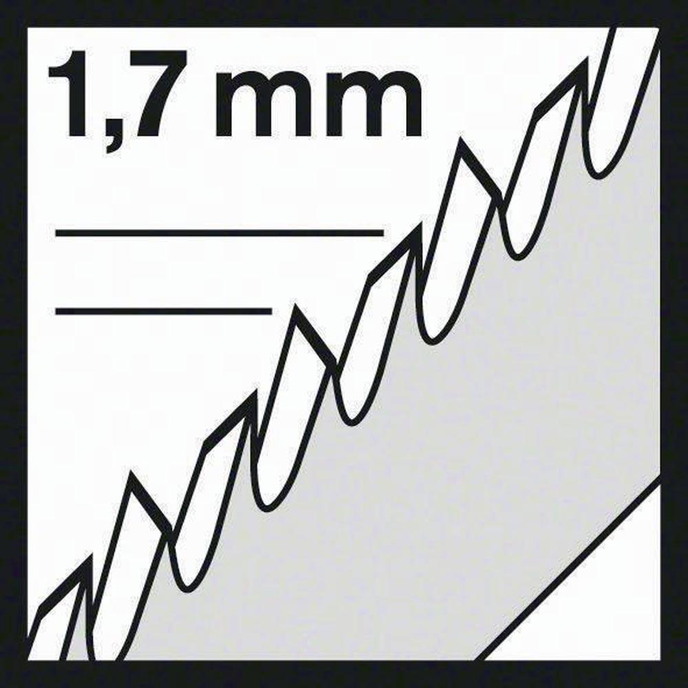Stichsägeblatt T 101 BIF Gesamtlänge 83 mm Zahnteilung 1,7 mm BIM 5 Stück / Karte