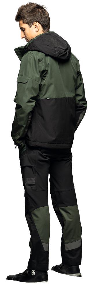 Arbeitshose elastisch LEO, rot-schwarz Gr. 88