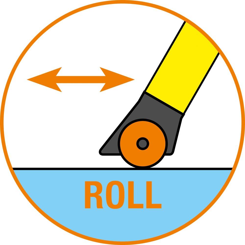 Alu-Klapp-Tritt mit Roll-Stop-Automatik, 80 mm tiefe Stufen, Standhöhe oberste Stufe 0,44 m, 2x2 Stufen, Farbe gelb