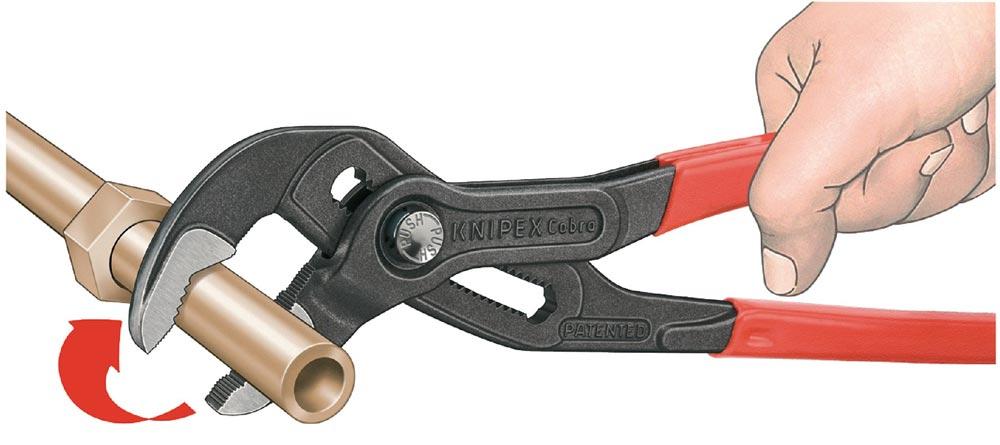 Wasserpumpenzange Cobra® Länge 250 mm Spannweite 46 mm verchromt Mehrkomponenten-Hüllen