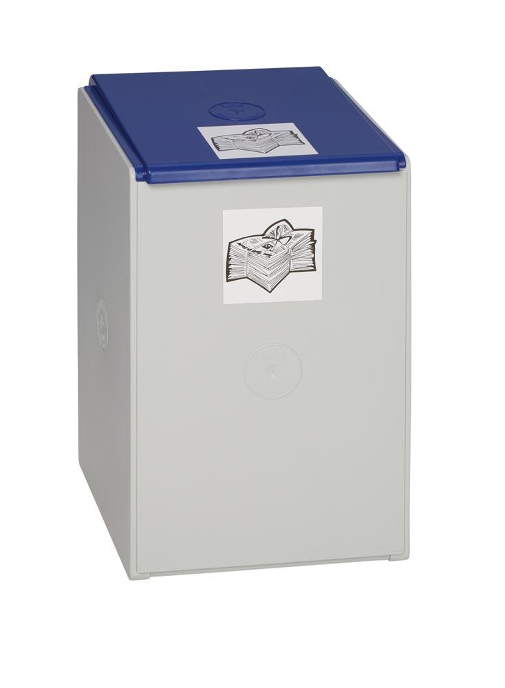 Kunststoff-Container, Volumen 60 l, 1-fach, lichtgrau, ohne Deckel, BxTxH 360x405x570 mm