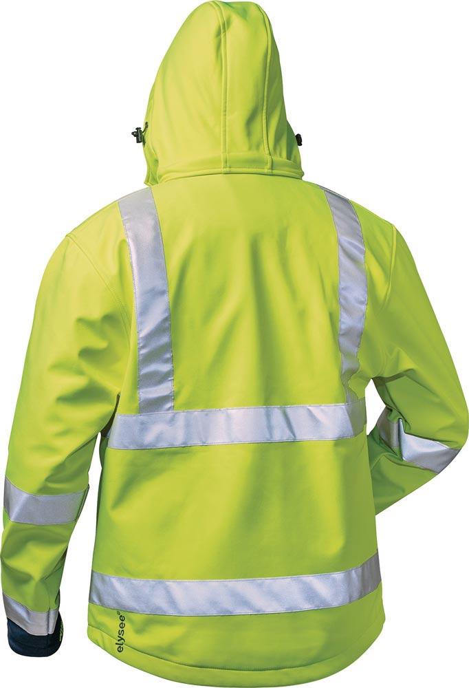 Warnschutz-Softshelljacke LIAM Größe XXL fluoreszierend gelb/marine