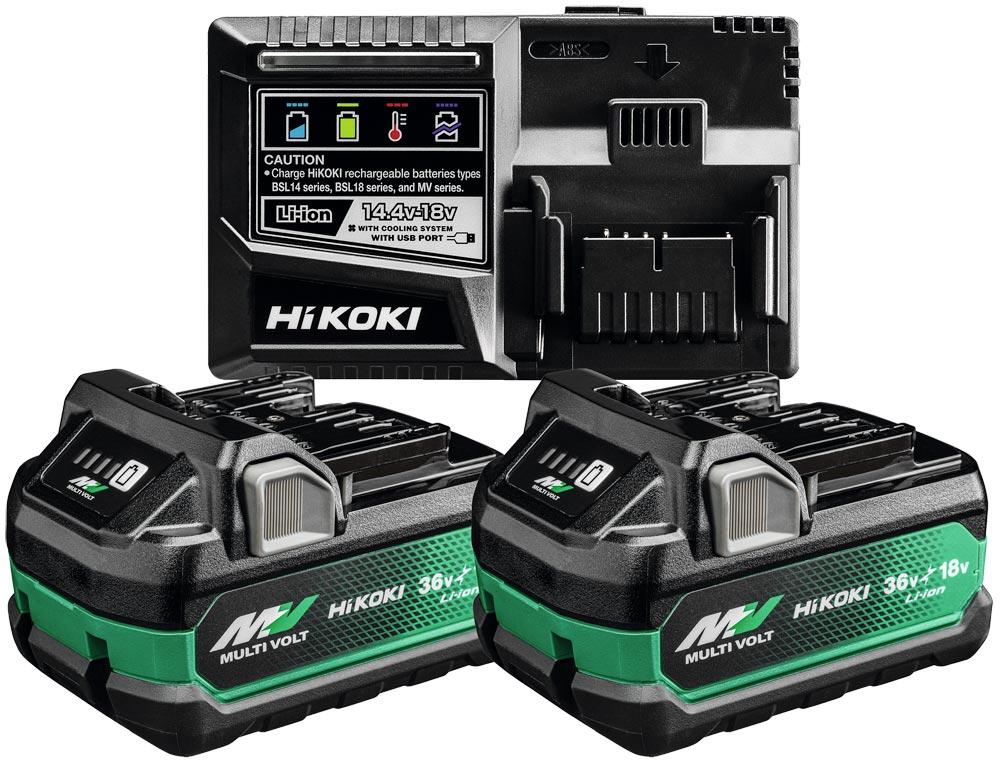 HIKOKI Booster Pack 2x BSL36A18X + UC18YSL3  (36 V 2.5 Ah/18 V 5.0 Ah Li-Ion)