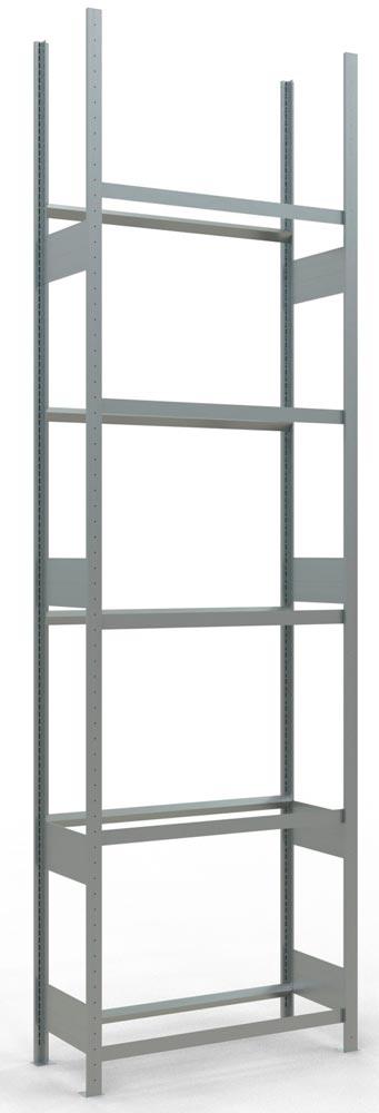 Reifen-/Räderregal, Grundfeld, verzinkt ,BxTxH 1000x400x3500 mm, 5 Lagerebenen, Fachlast 150 kg