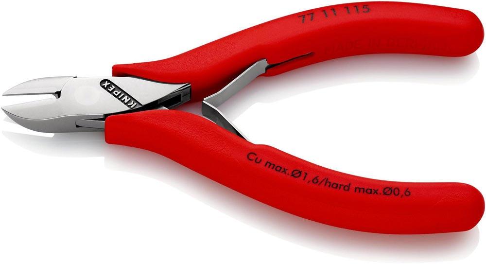 Elektronik-Seitenschneider Länge 115 mm Form 1 Facette ja Kunststoffüberzug spiegelpoliert