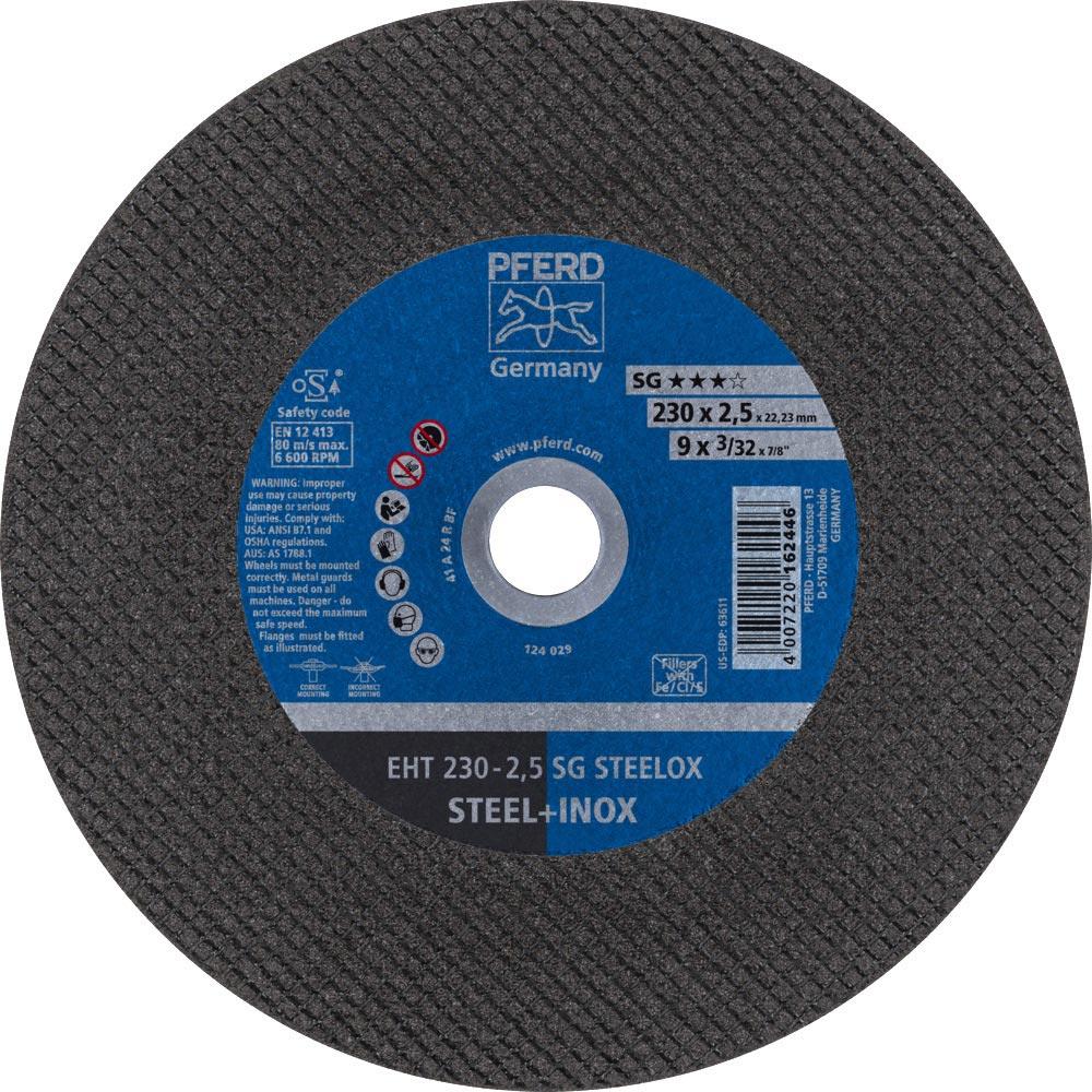 Trennscheibe SG STEELOX D230x2,5mm gerade INOX Bohrung 22,23 mm