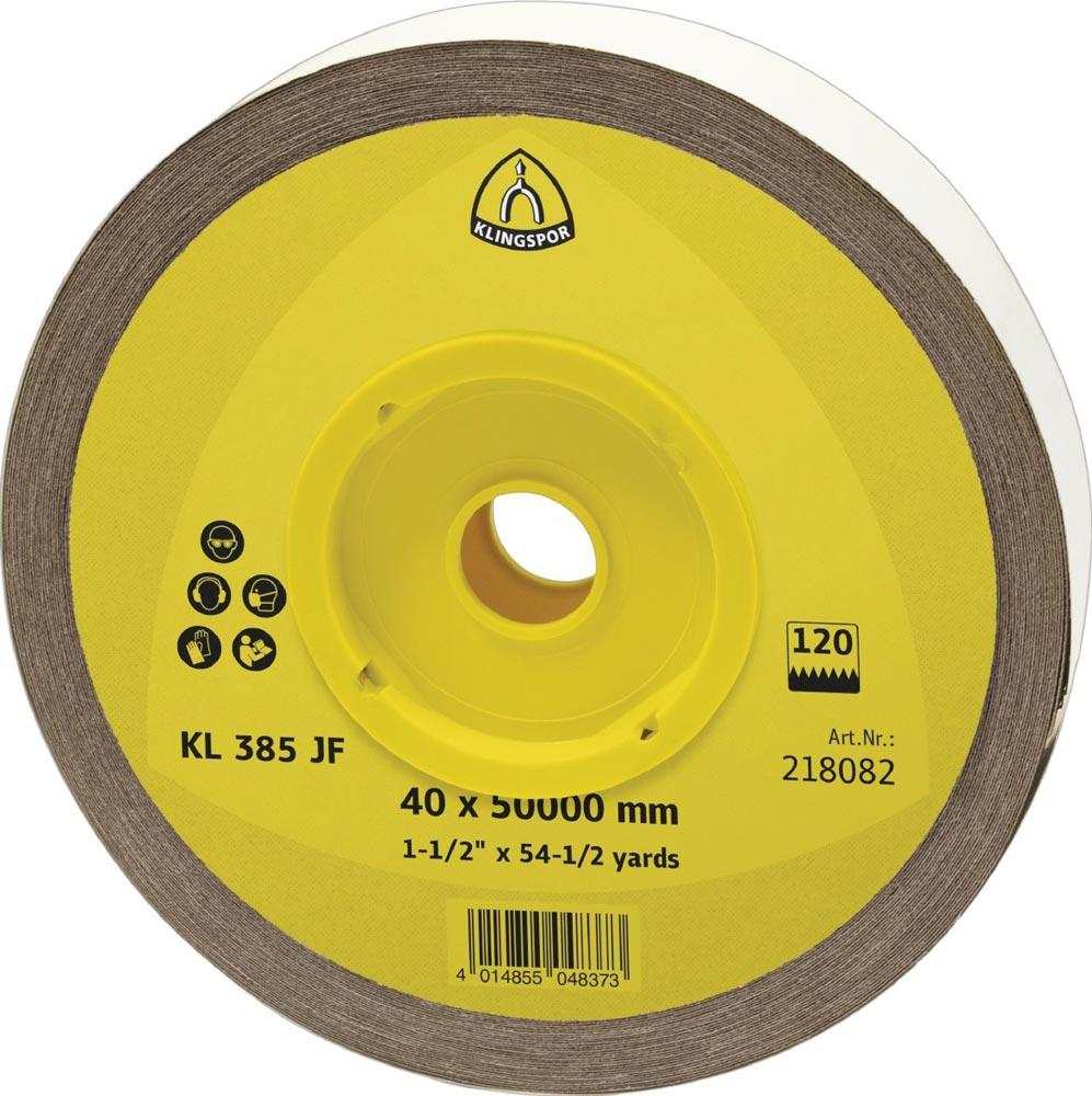 Schleifgeweberolle KL 385 JF 115 mm Körnung 150 für Metall Korund
