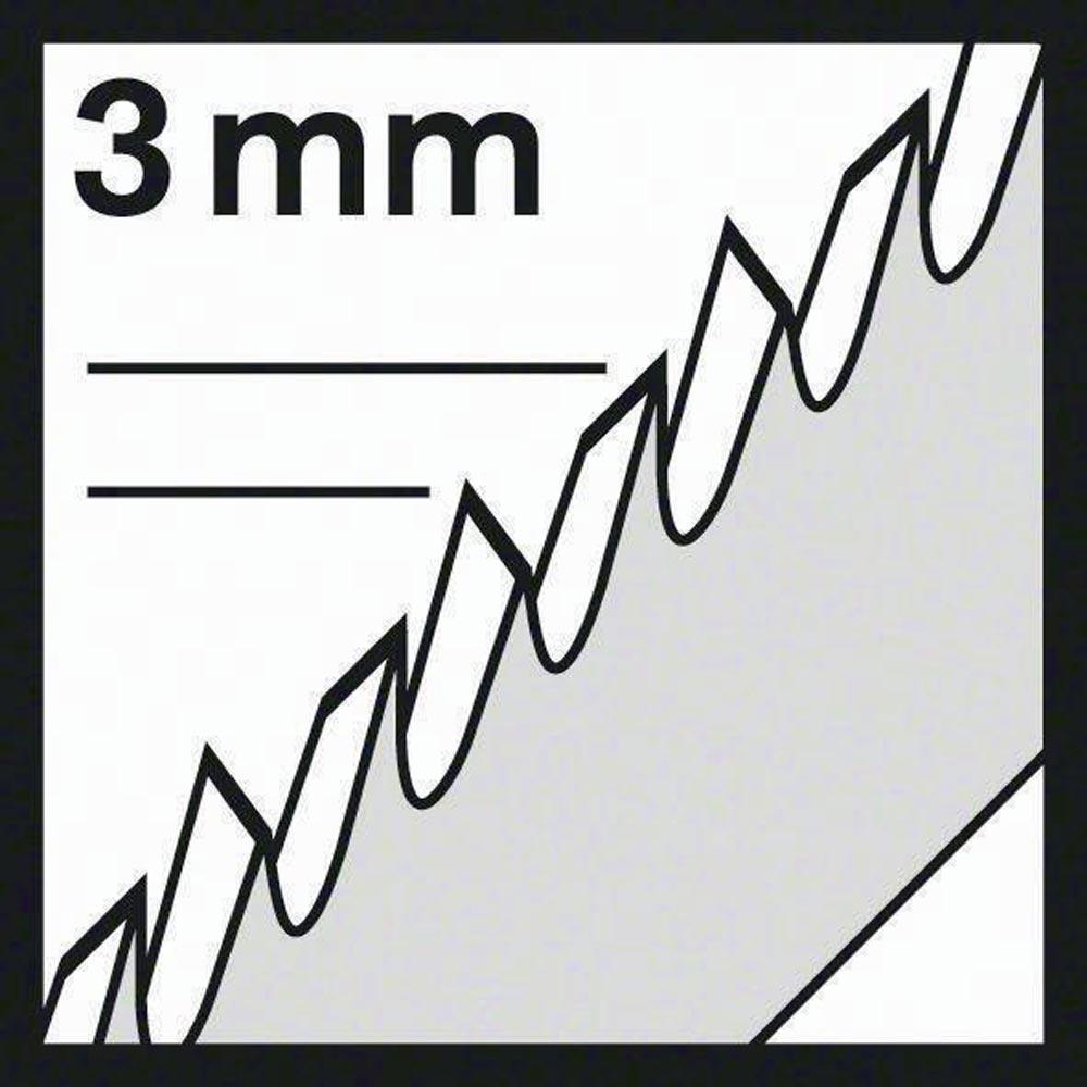 Stichsägeblatt T 301 CD Gesamtlänge 117 mm Zahnteilung 3 mm HCS 5 Stück / Karte