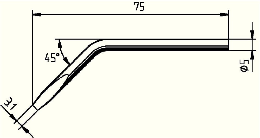 Lötspitze Serie 052 abgewinkelt Breite 3,1 mm 0052 JD/SB