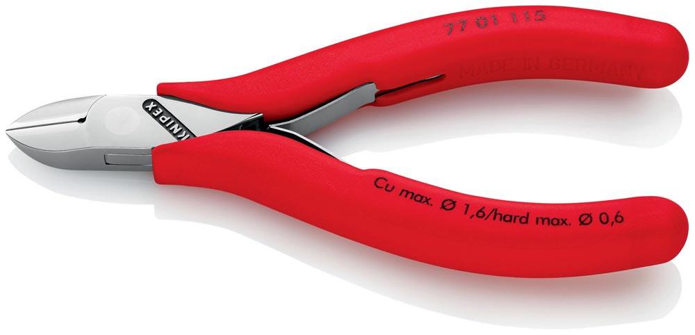 Elektronik-Seitenschneider Länge 115 mm Form 0 Facette ja Kunststoffüberzug spiegelpoliert