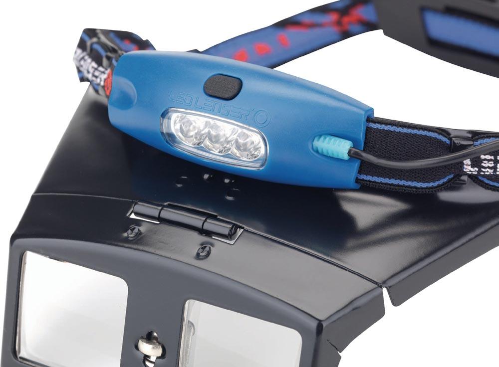 Kopfbandlupenset Tech-Line Vergrößerung 2x, 2,5x, 3x LED