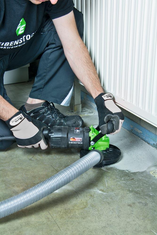 EIBENSTOCK Betonschleifer EBS 120.1, 1400 W, mit 3 Beton-Diamantschleifteller