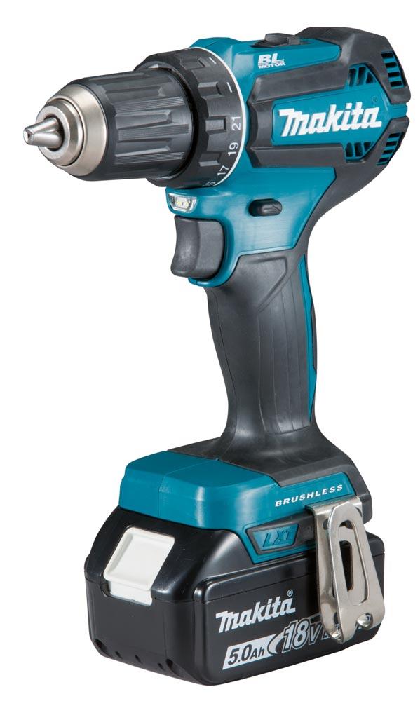 MAKITA Akku-Bohrschrauber 18 V DDF 485 RTJ 2 x 5,0 Ah  im MAKPAC