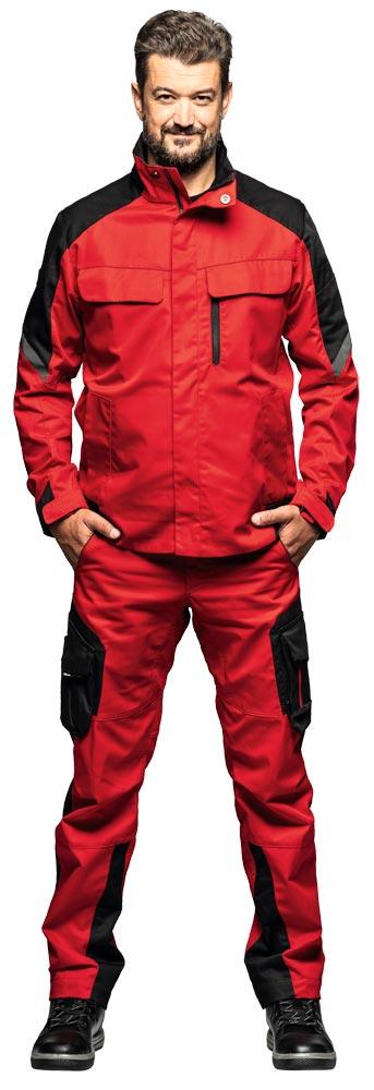 Arbeitsjacke FRANK, rot-schwarz Gr. M Arbeitsjacke FRANK, rot-schwarz Gr. M
