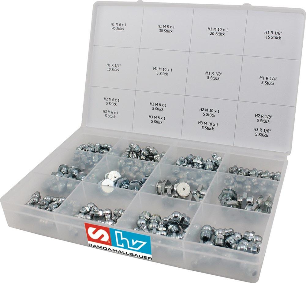 Schmiernippelsortiment 170-teilig Schmiernippelsortiment 170-teilig