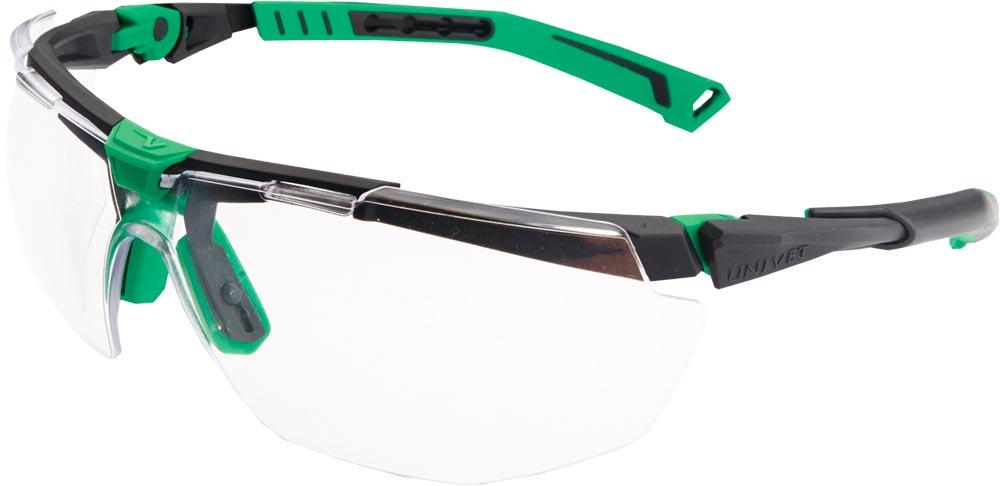 Schutzbrille 5X1030005 EN 166, EN 170, EN 172 FT KN Bügel metallgrau/grün, Scheibe G15 Polycarbonat