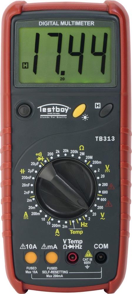Digitalmultimeter Testboy 313 0-600 V AC, 0-600 V DC RMS