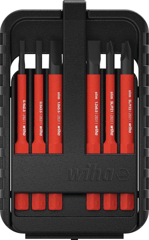 Wechselklingensatz slimBit electric 6-teilig Schlitz/PH/PZD/(+/- SL/PZD)Torx®