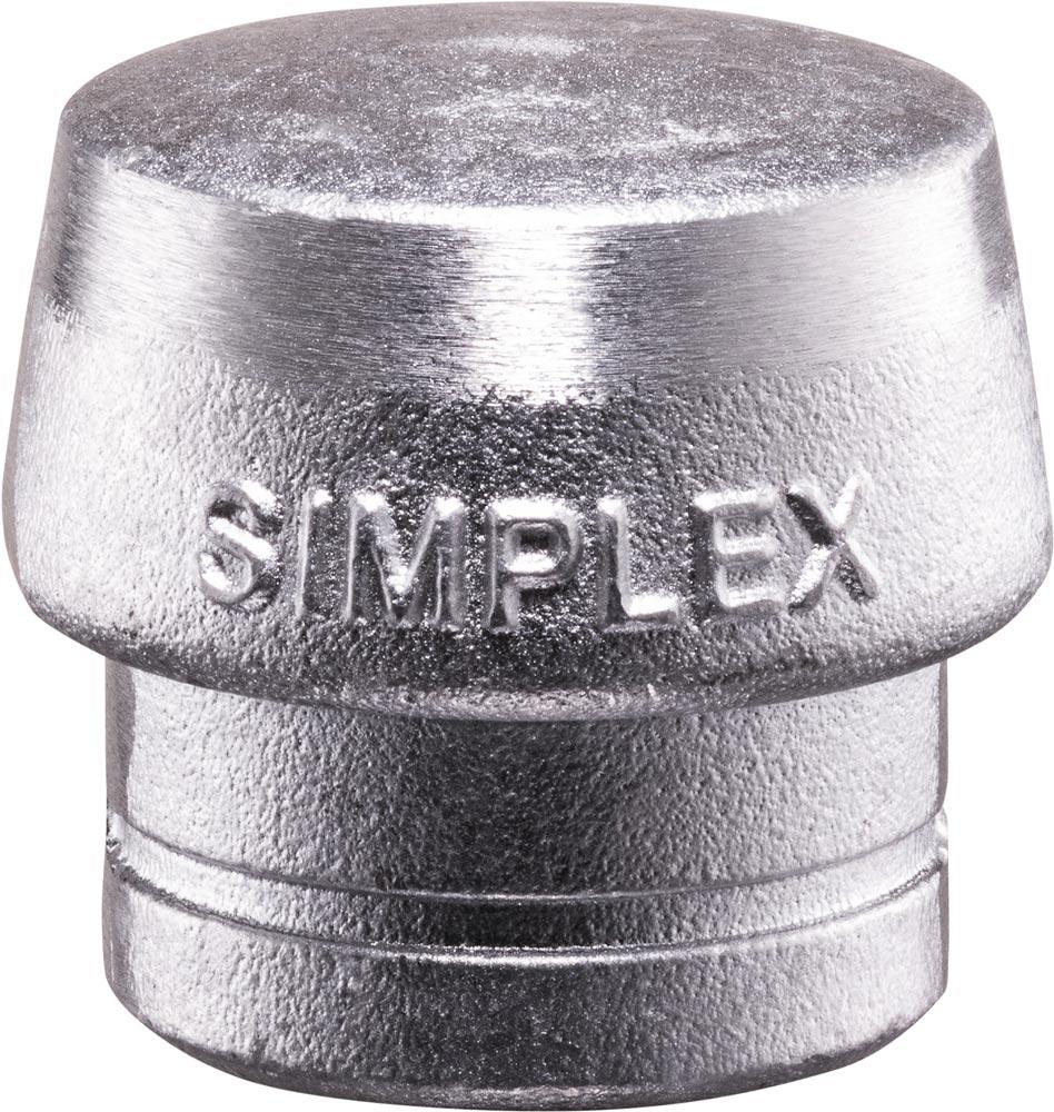 Schonhammerkopf SIMPLEX Kopf-Ø 40 mm Weichmetall silber hart