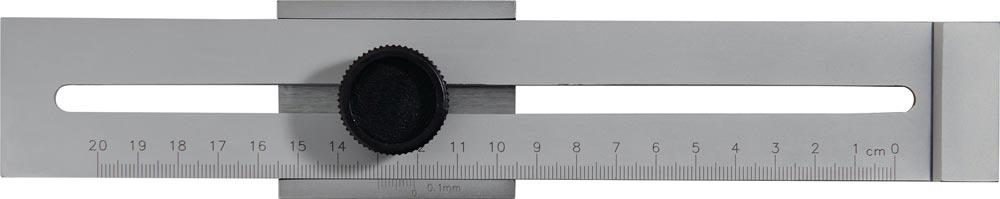 Streichmaß 250 mm mit flachem Schieber INOX