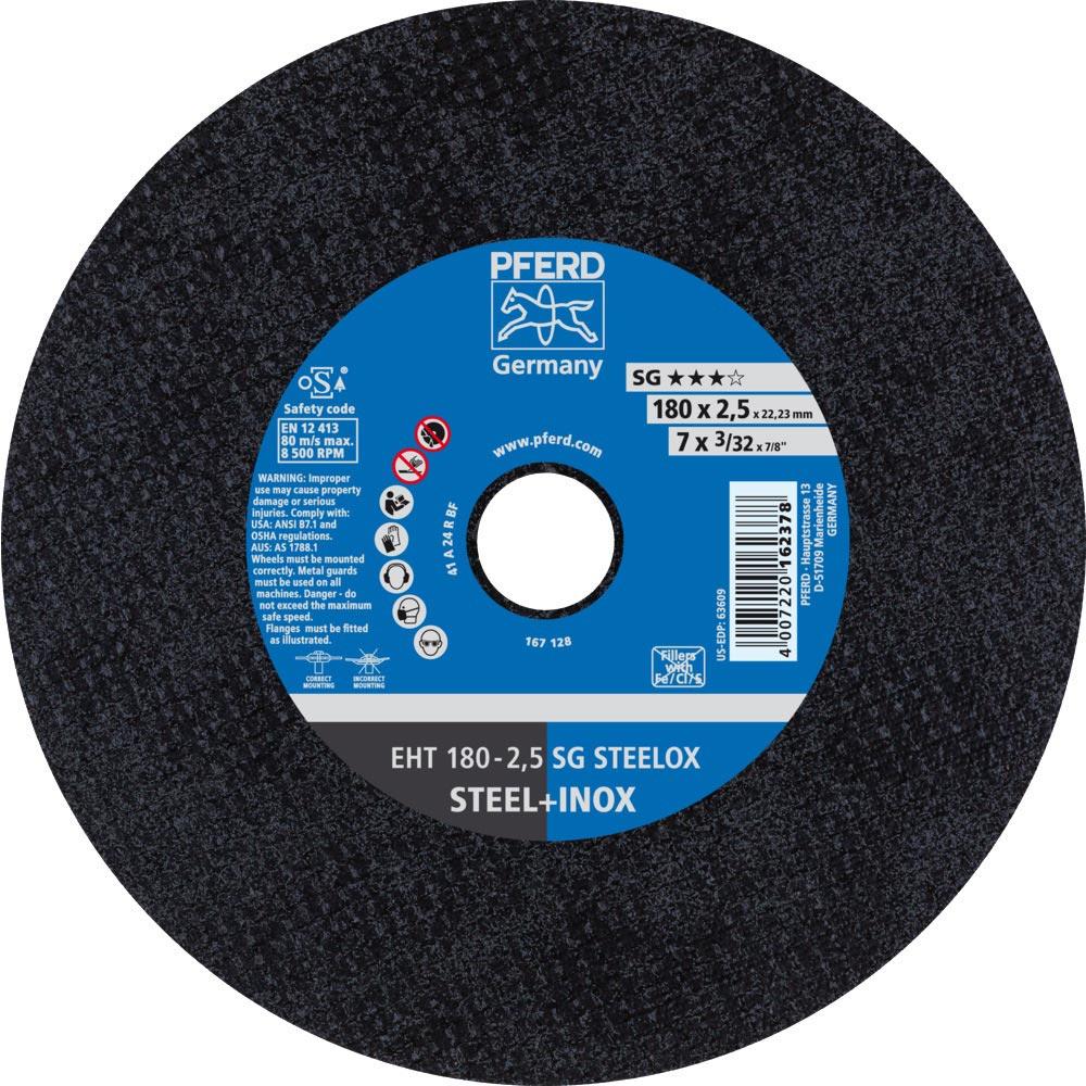 Trennscheibe SG STEELOX D180x2,5mm gerade INOX Bohrung 22,23 mm