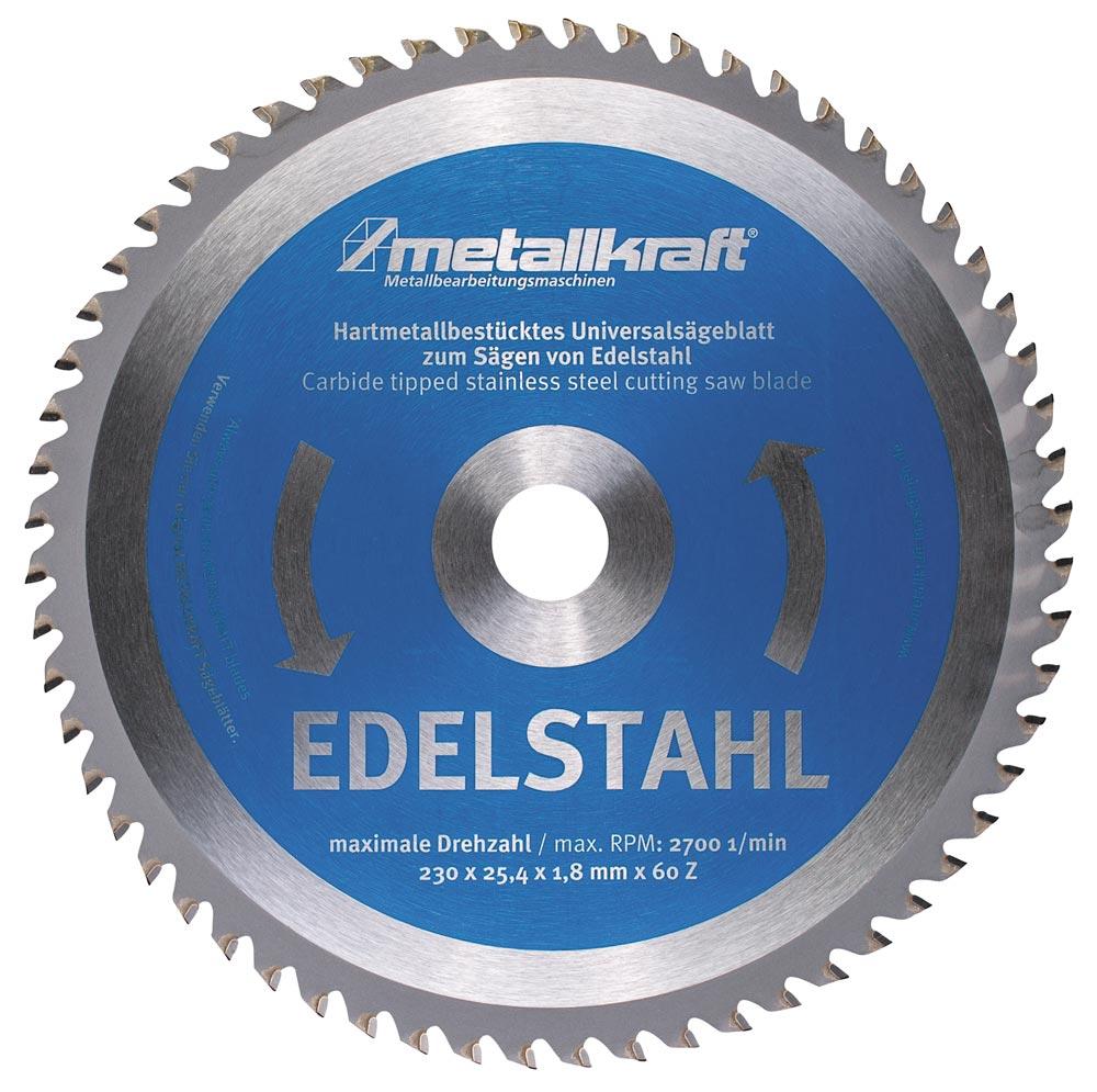 METALLKRAFT Sägeblatt für Edelstahl  230 x 1,8 x 25,4 mm