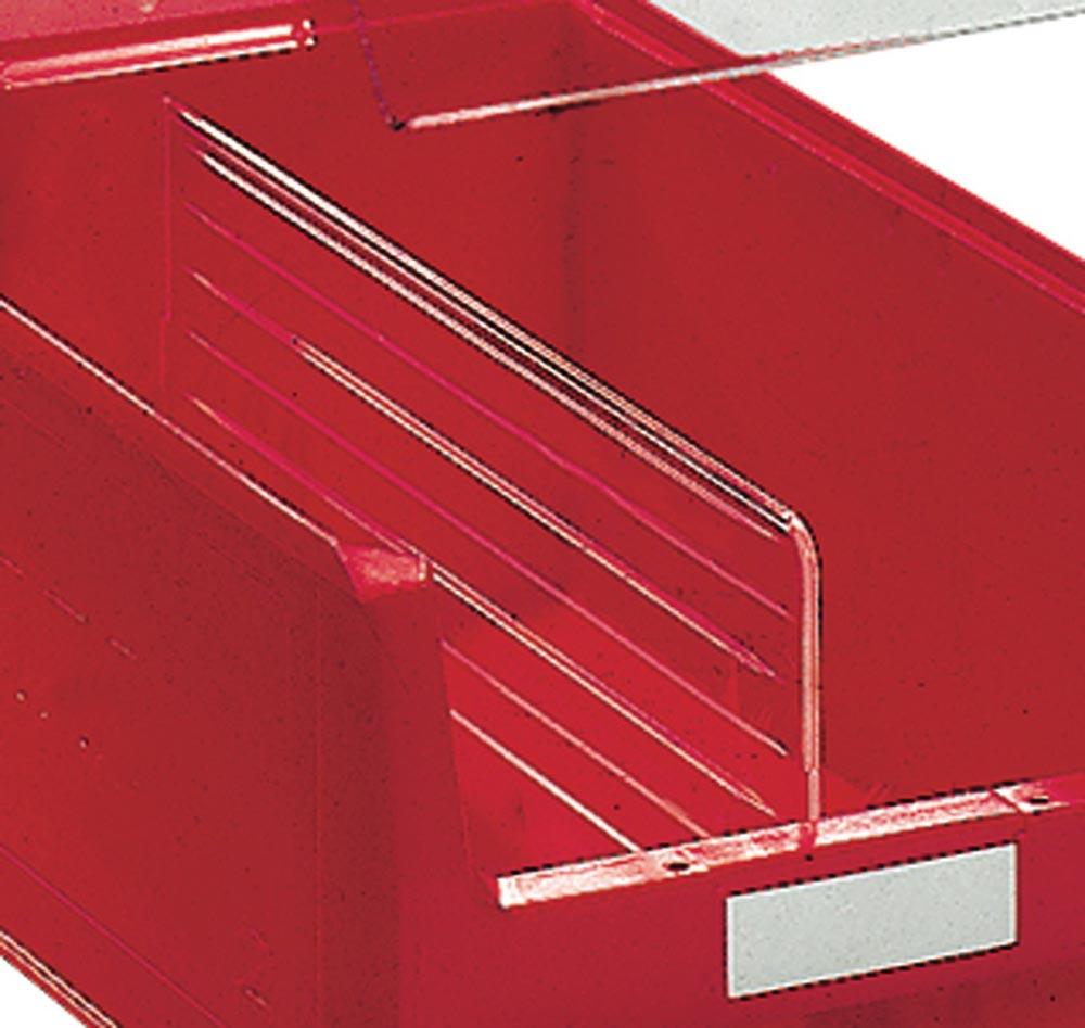 Längsteiler für Sichtlagerkasten MK3Z PS glasklar 10St./Btl.