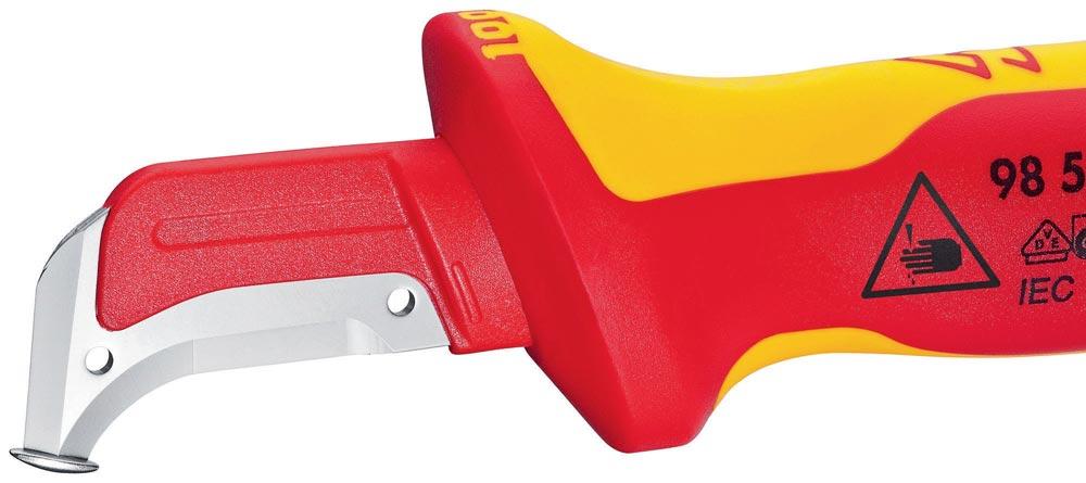 Abmantelungsmesser Länge 180 mm Klingenlänge 38 mm VDE Mehrkomponentengriff