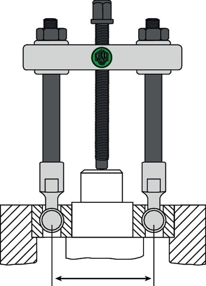 Kugellagerabziehersatz 69 7-teilig Spannbereich 35 - 120 mm