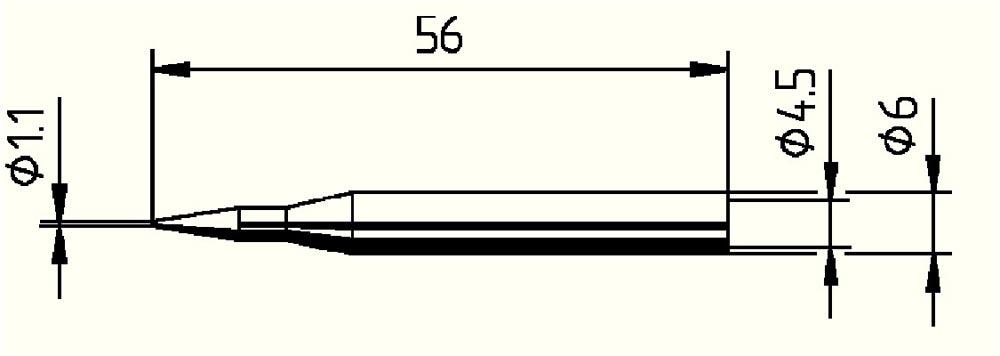 Lötspitze Serie 162 bleistiftspitz Breite 1,1 mm 0162 BD/SB