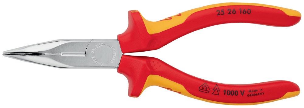 Flachrundzange Länge 160 mm 40 gewinkelt VDE Mehrkomponenten-Hüllen