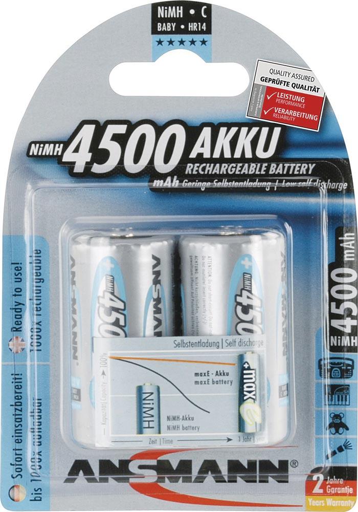 Akkuzelle maxE 1,2 V 4500 mAh R14-C-Baby HR14 2 2St./Blister