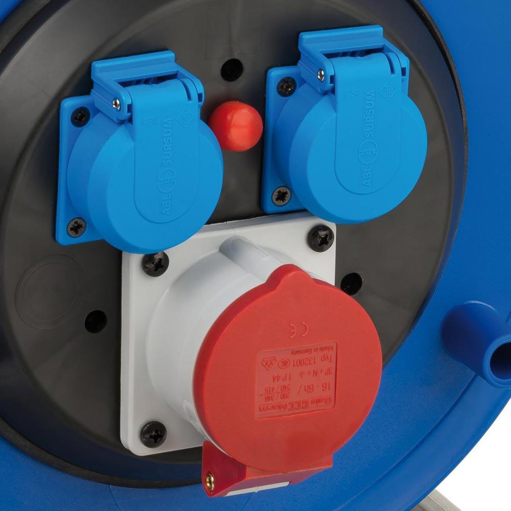 Drehstromkabeltrommel Garant 30 m H07RN-F 5 x 1,5 mm 290 mm 2 Schutzkontaktsteckdosen Spezialkunststoff IP44