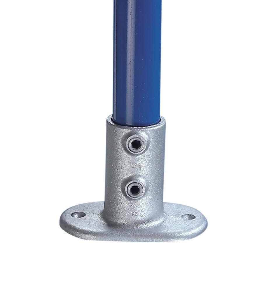 Ankerfuß mit Befestigungslöchern, Größe C, Rohrdurchm. außen 42,4 mm, 1 1/4