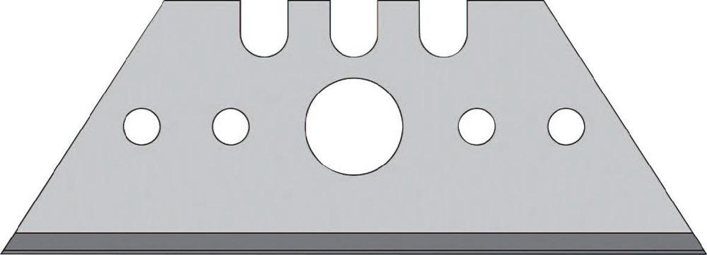 Trapezklinge L61xB18,7xS0,65mm Titan mit Lochung 10 Stück / Spender