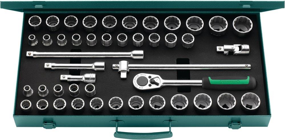Steckschlüsselsatz 50Ma/39/6 N 45-teilig 1/2  Schlüsselweiten 10-13 mm 3/8-1 1/4  Anzahl Zähne 36 12-Kant Steckschlüsselsatz 50Ma/39/6 N 45-teilig 1/2  Schlüsselweiten 10-13 mm 3/8-1 1/4  Anzahl Zähne 36 12-Kant