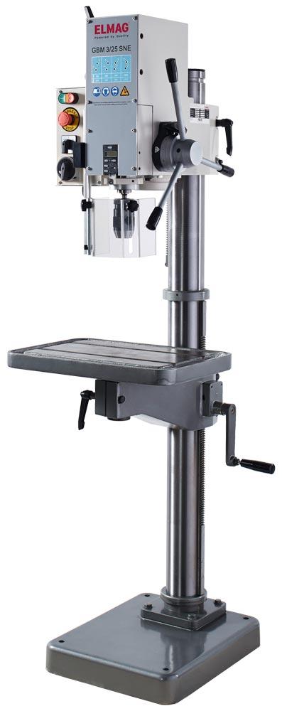 Säulenbohrmaschine GBM 3/25 SNE inkl. Schraubstock, Bohrersatz u. Schneidöl