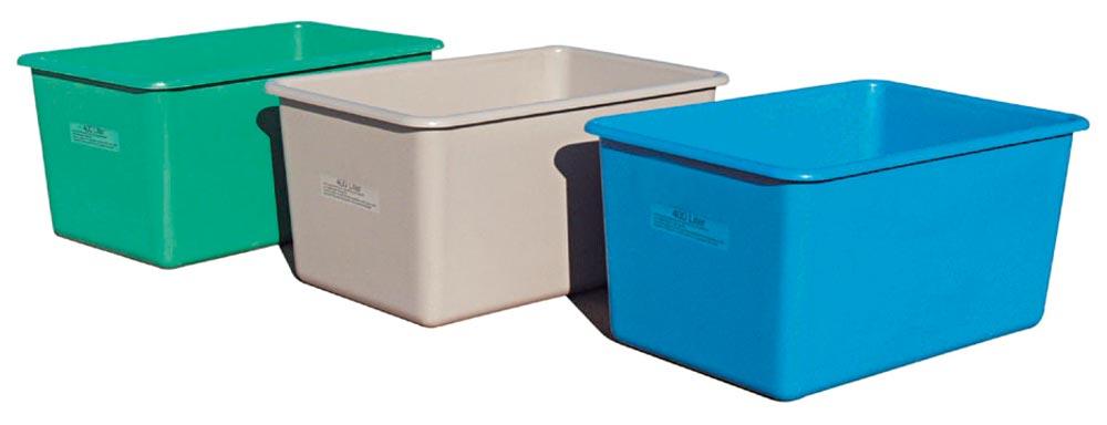 GFK-Rechteckbehälter, mit Staplertaschen, Volumen 2200 l, LxBxH oben auß/inn 2110/1970x1480/1340x930/920 mm, Farbe grün GFK-Rechteckbehälter, mit Staplertaschen, Volumen 2200 l, LxBxH oben auß/inn 2110/1970x1480/1340x930/920 mm, Farbe grün